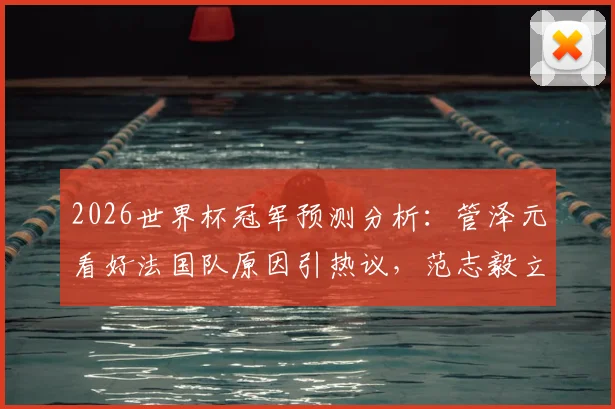 2026世界杯冠军预测分析：管泽元看好法国队原因引热议，范志毅立下四年师父赌约，体育解说跨界打赌看点十足